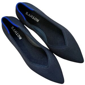 ROTHYS The Point II Flat Womens 7 Pointy Toe Black Comfort